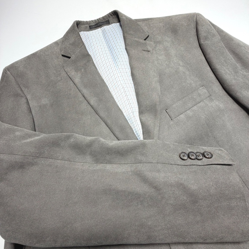 Lauren Ralph Lauren Blazer 46R Gray Sport Coat Classic 2‎ Button
